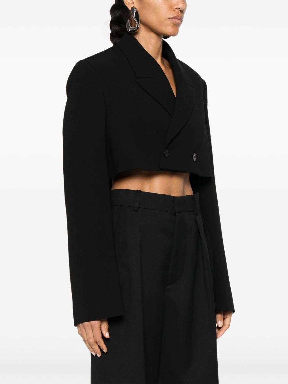 cropped blazer - 3