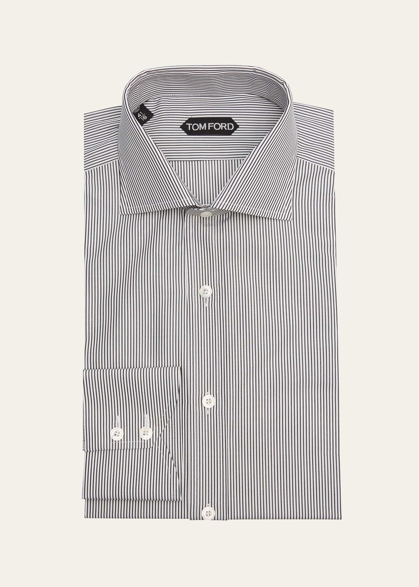 Men's Cotton Pinstripe Dress Shirt - 1