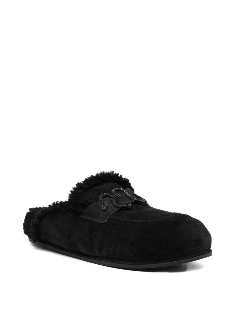 RENE CAOVILLA crystal-embellished mules outlook