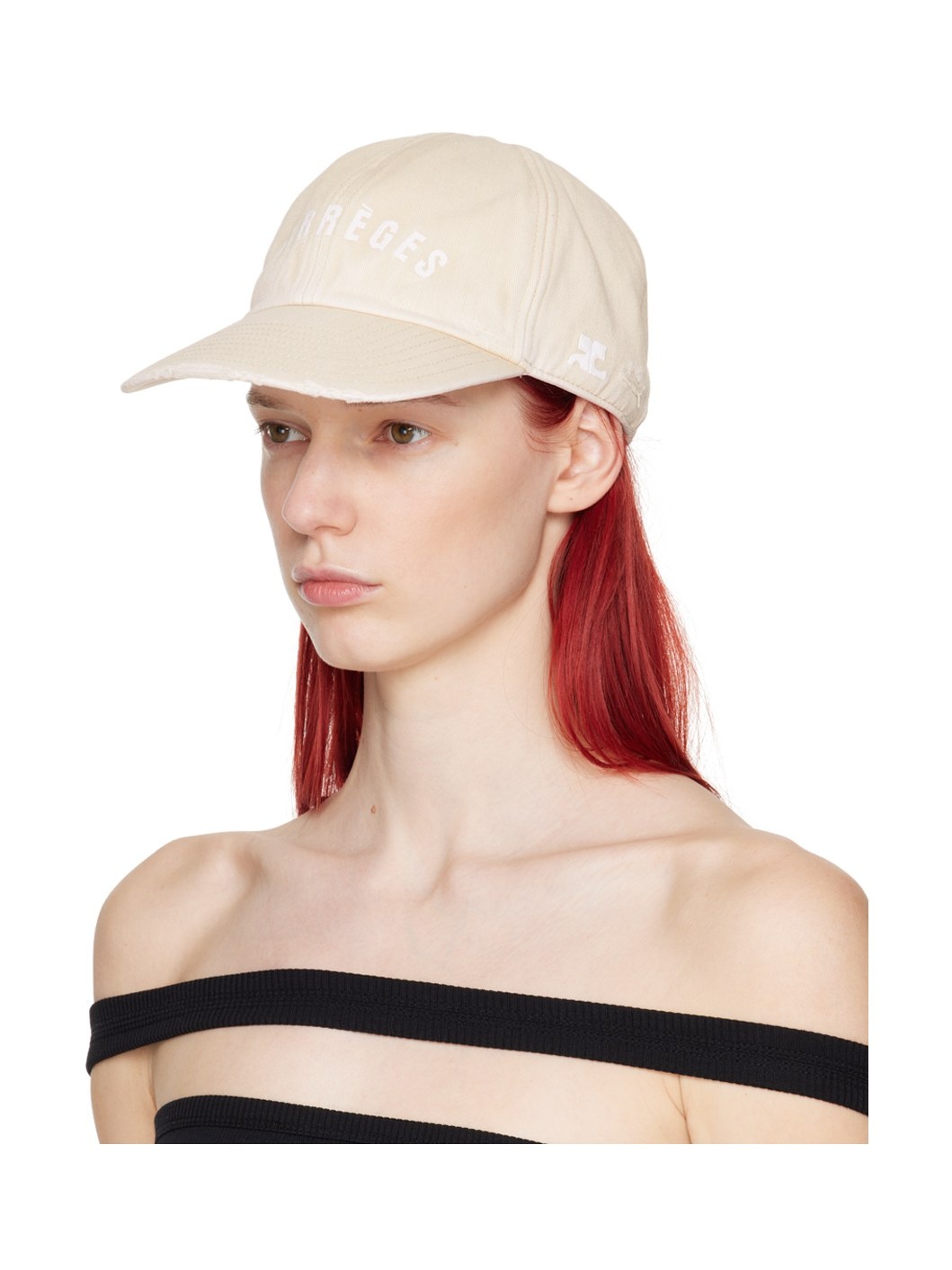 Beige AC Embroidered Washed Cap - 4