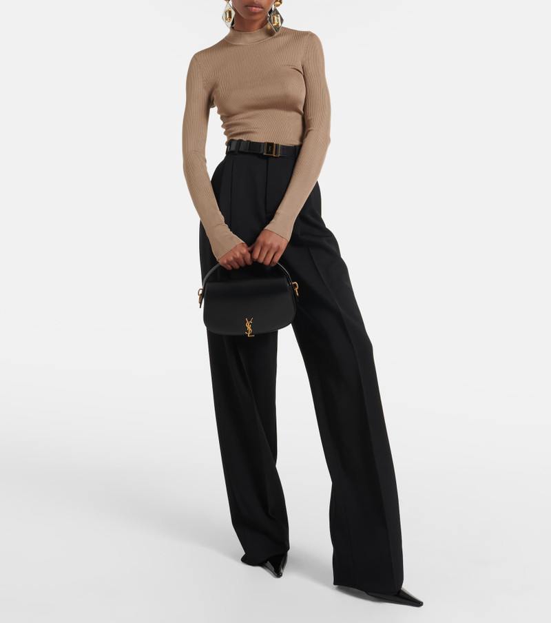SAINT LAURENT Ribbed-knit silk sweater outlook