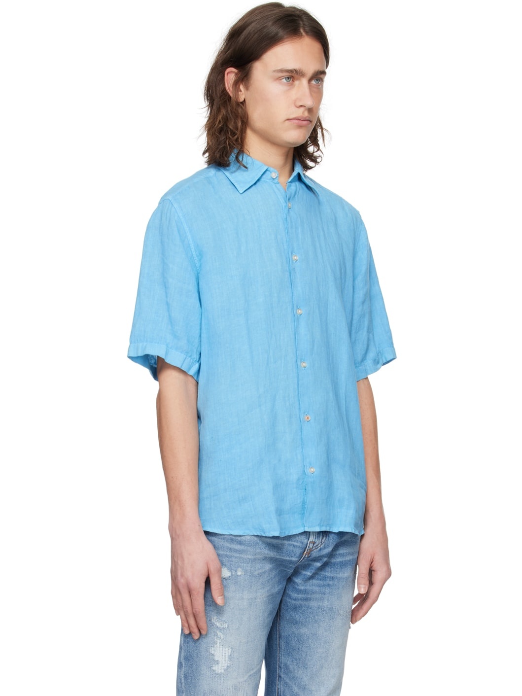 Blue Regular-Fit Shirt - 2