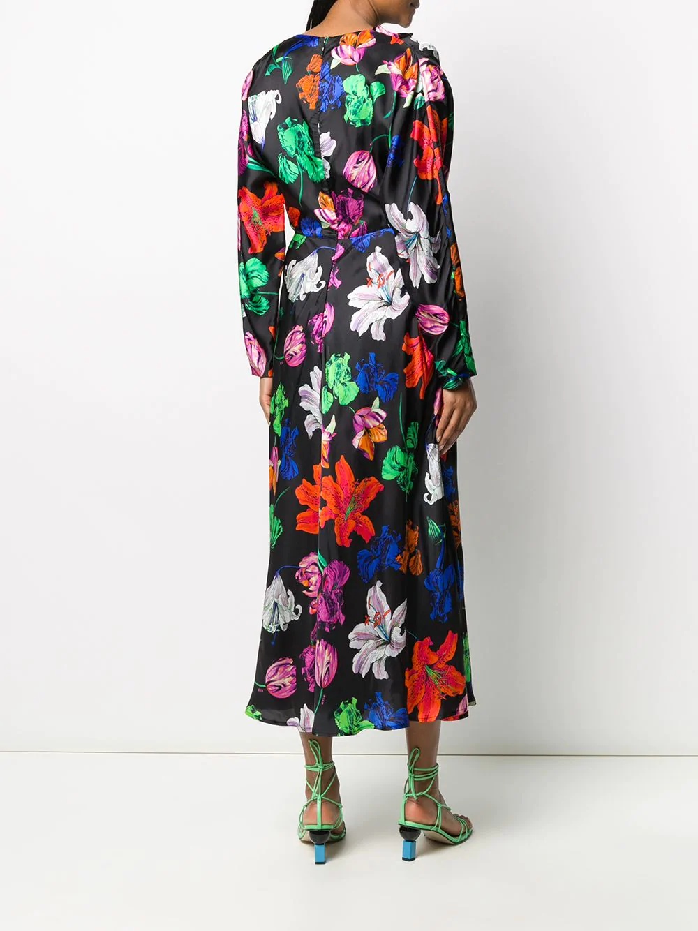 floral-print long dress - 4