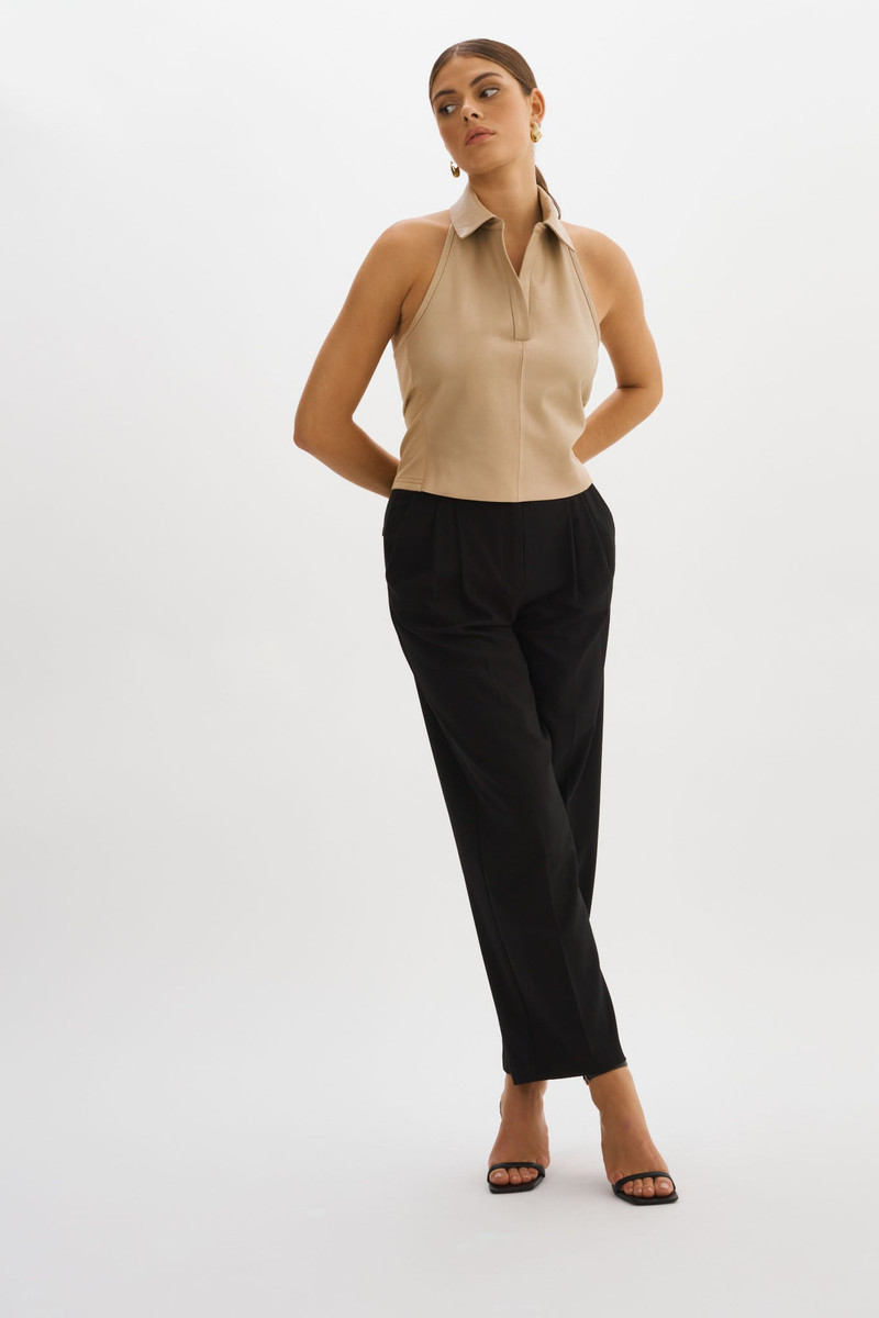 JULANE | Leather Halterneck Top 3