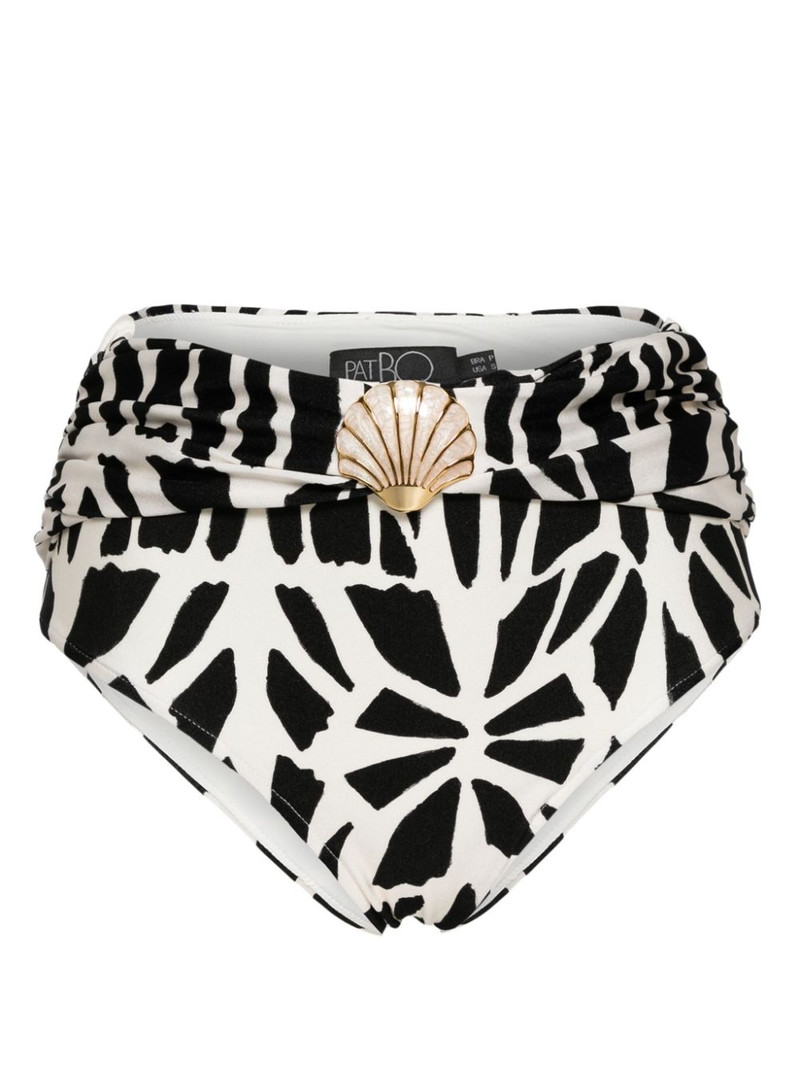 Seashell high-waist bikini bottom 1