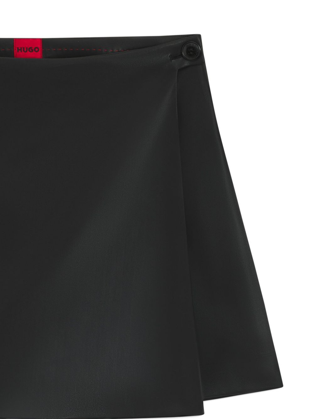 asymmetrical faux leather shorts - 5