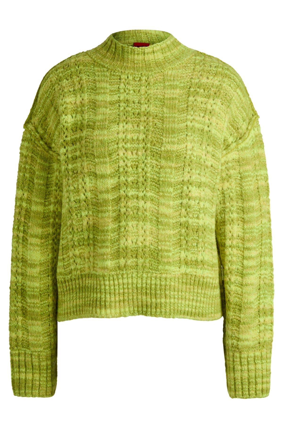 RELAXED-FIT SWEATER IN TWO-TONE YARN - 1