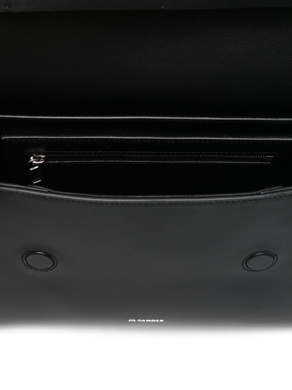 logo-print leather shoulder bag - 5