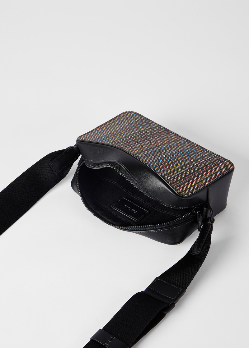 'Signature Stripe' Coated Canvas Cross Body Bag 7