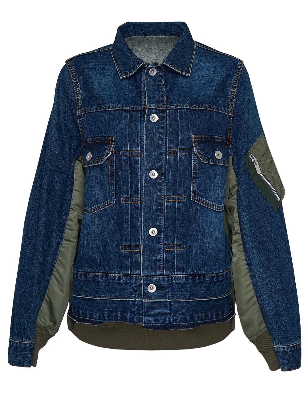 Denim X Nylon Twill Jacket - 1