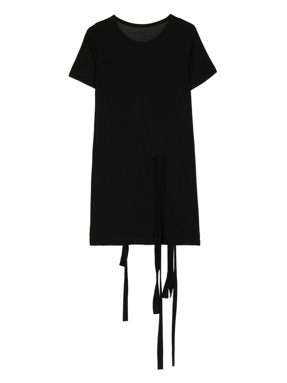 drawstring long cotton T-shirt - 2