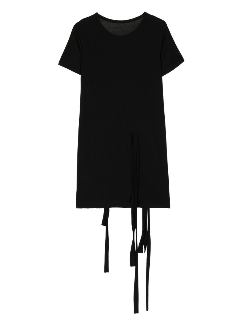 Yohji Yamamoto drawstring long cotton T-shirt outlook