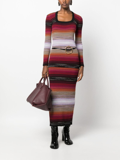 Missoni striped knitted midi dress outlook