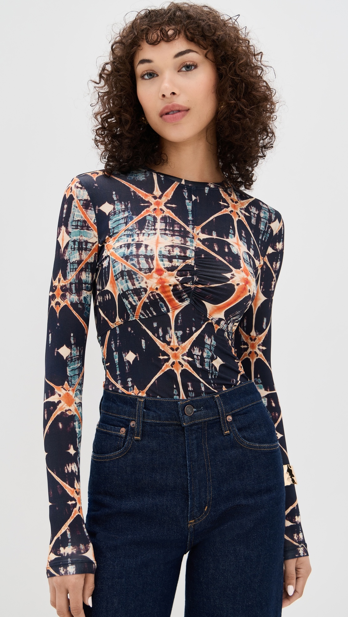 Neri Long Sleeve Ruched Top - 1