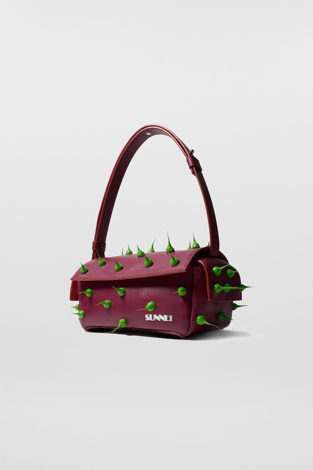 SPIKY SMALL LABAULETTO BAG / burgundy - 2