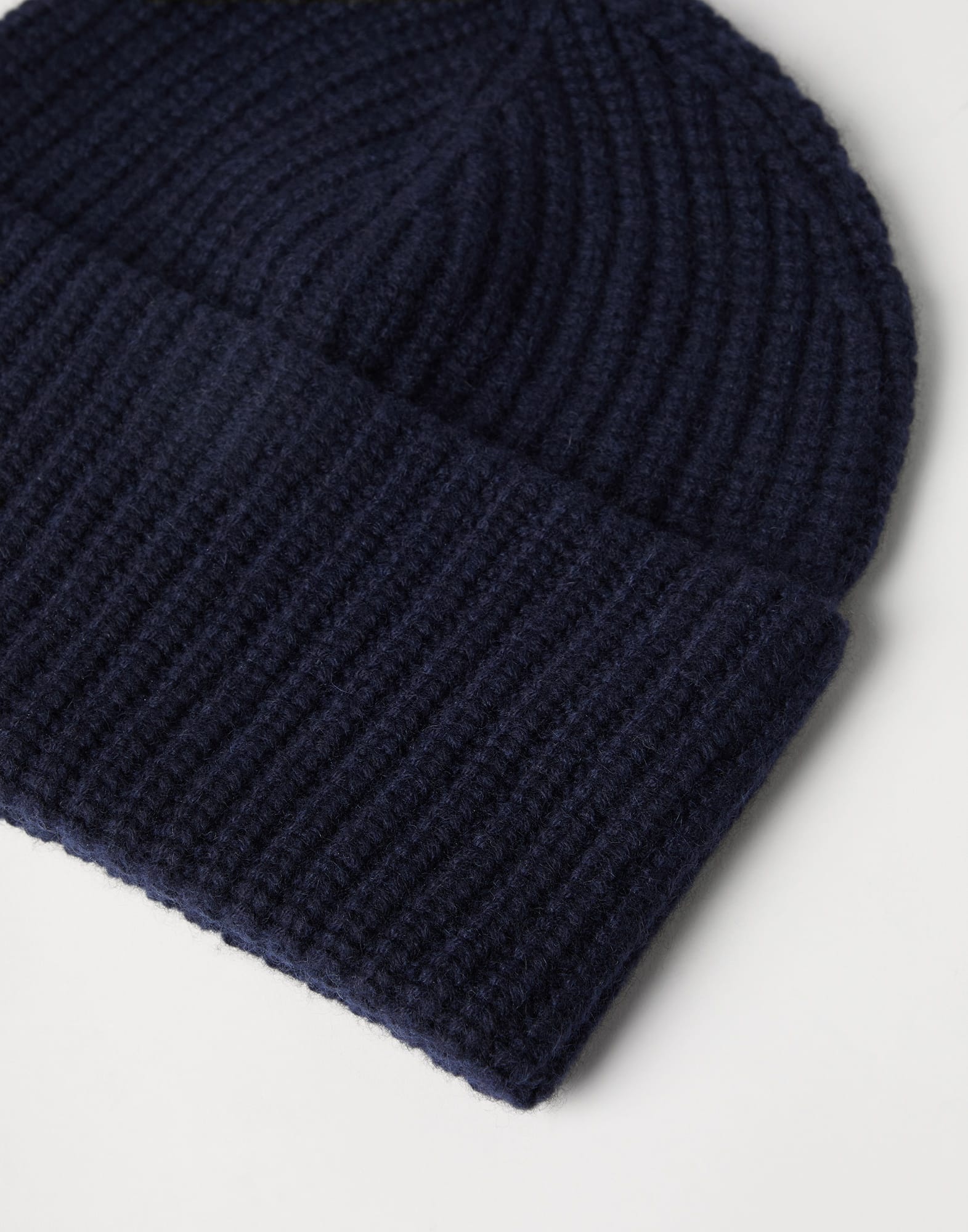 Cashmere English rib knit beanie - 2