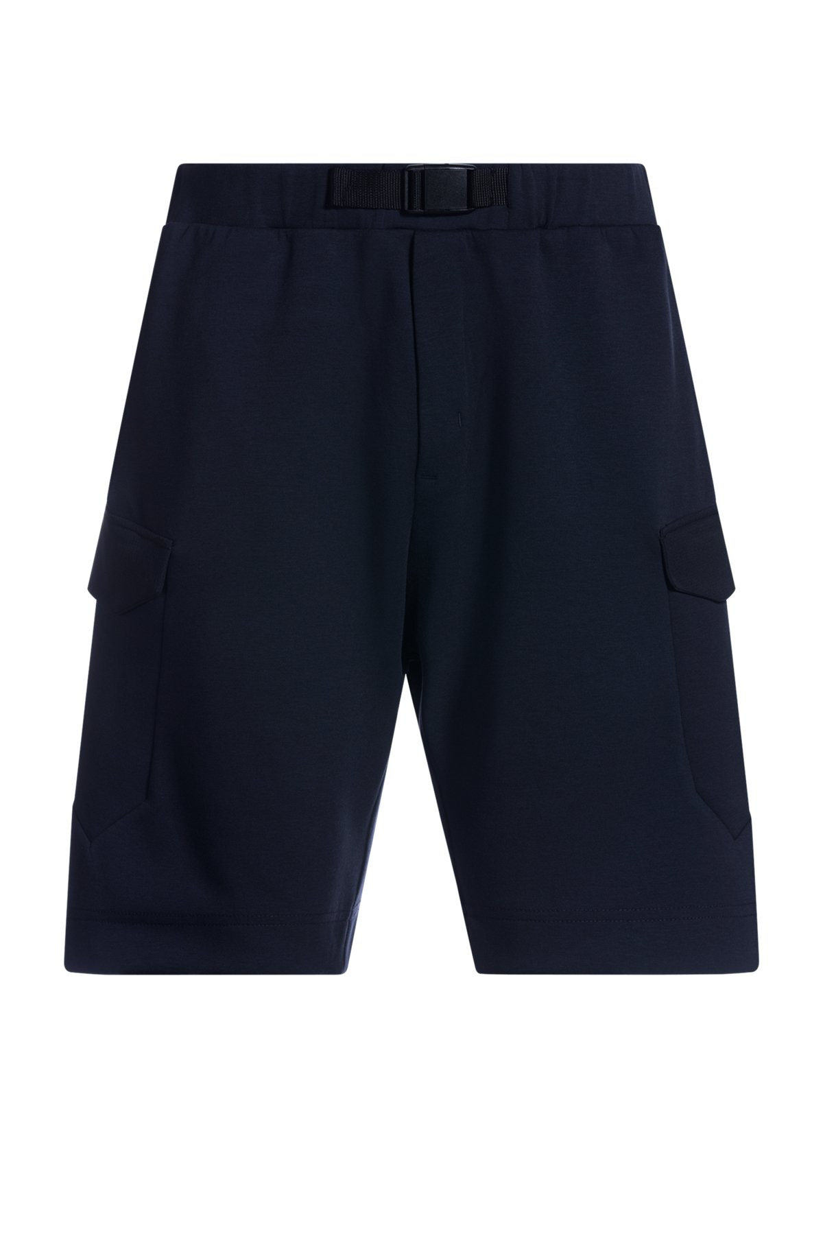 SUPER-STRETCH SHORTS WITH HOPSACK PANELING - 1
