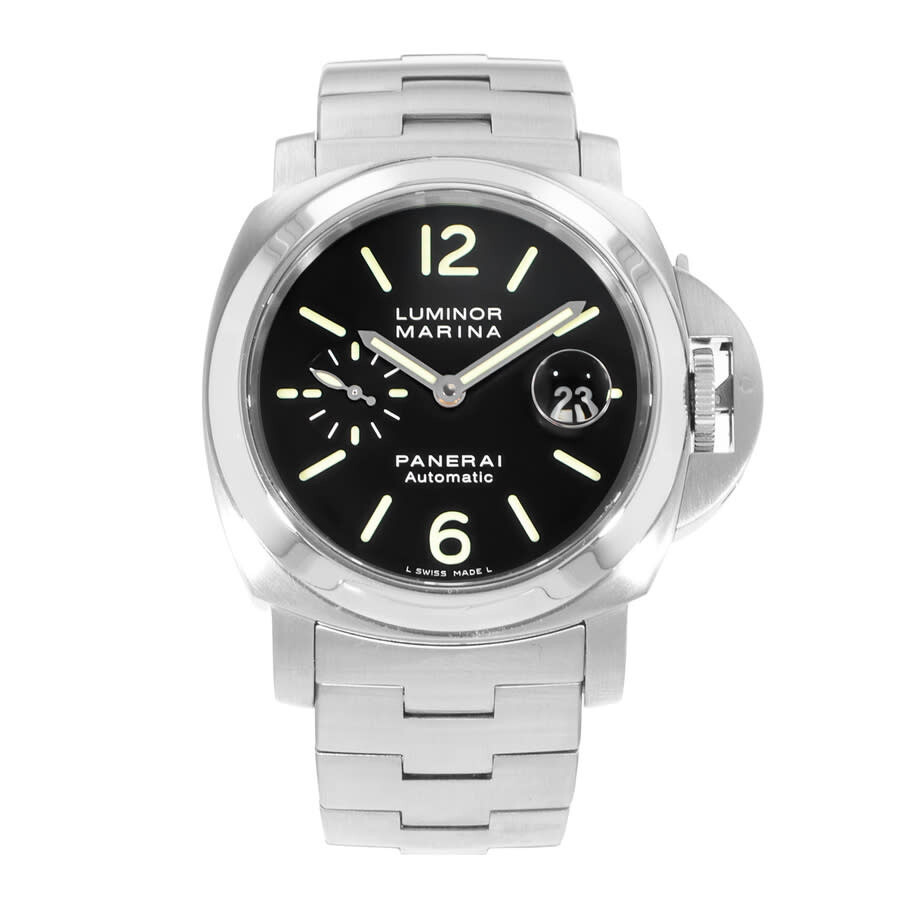 Pre-owned Panerai Luminor Marina Automatic Chronometer Black Dial Men's Watch PAM00299 - 2