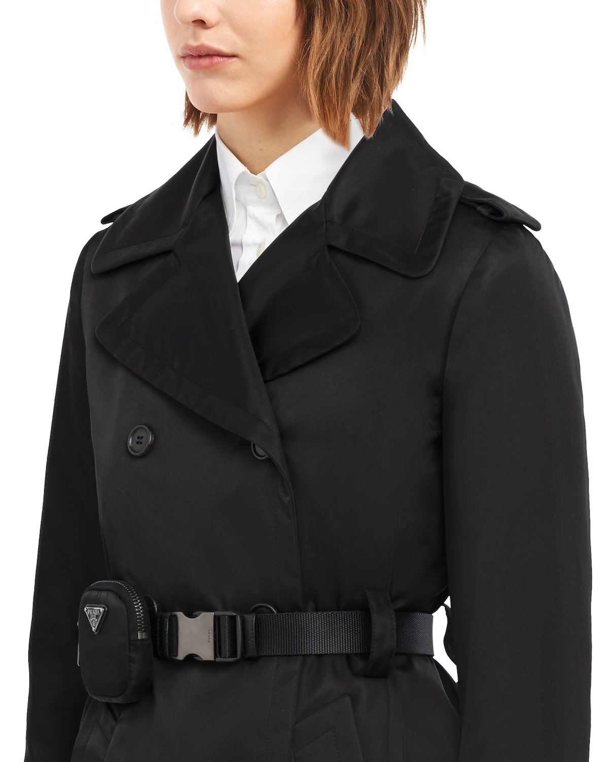 Re-Nylon gabardine trench coat - 5