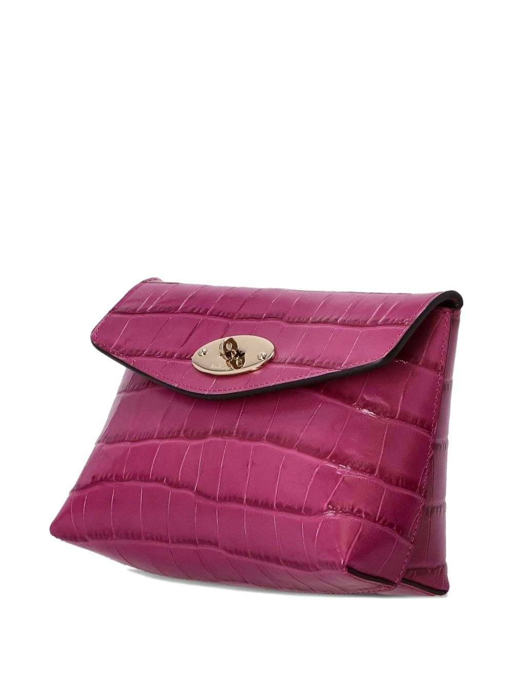 Darley crocodile-embossed clasp makeup bag - 3