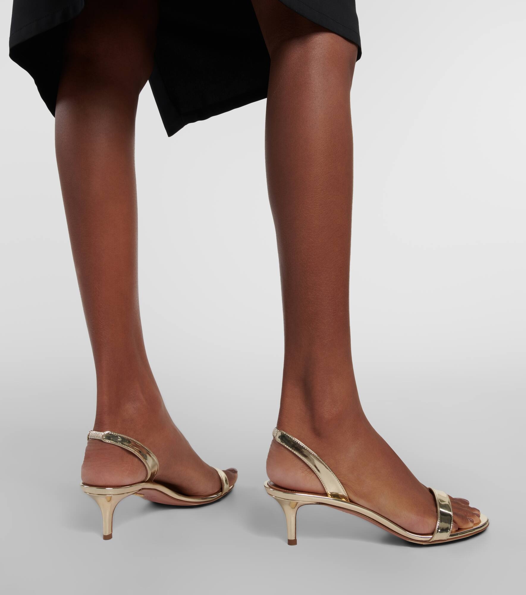 So Nude 50 mirrored faux leather sandals - 3