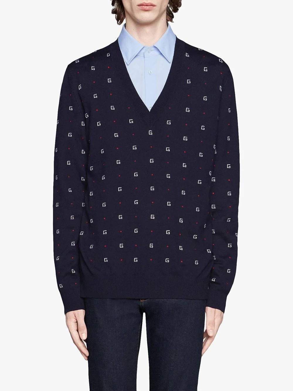 G dot jacquard jumper - 3