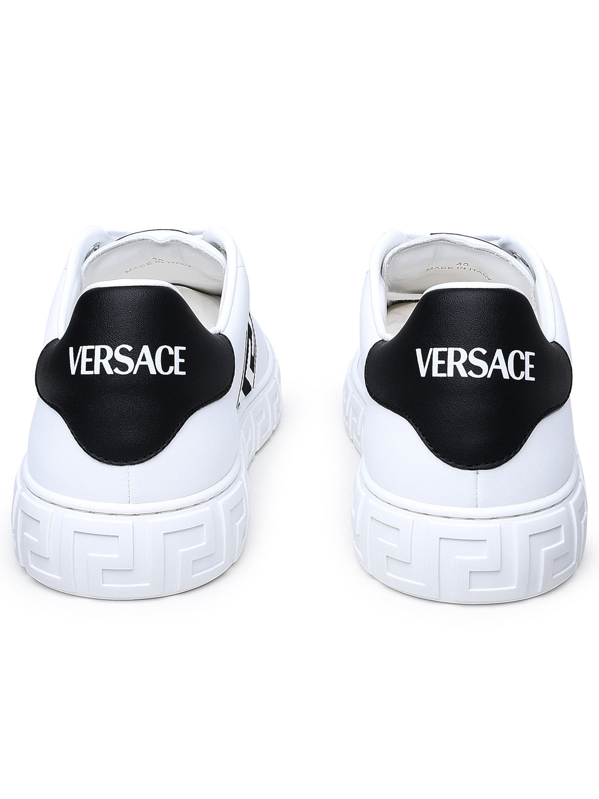 Versace Uomo White Leather Sneakers - 4