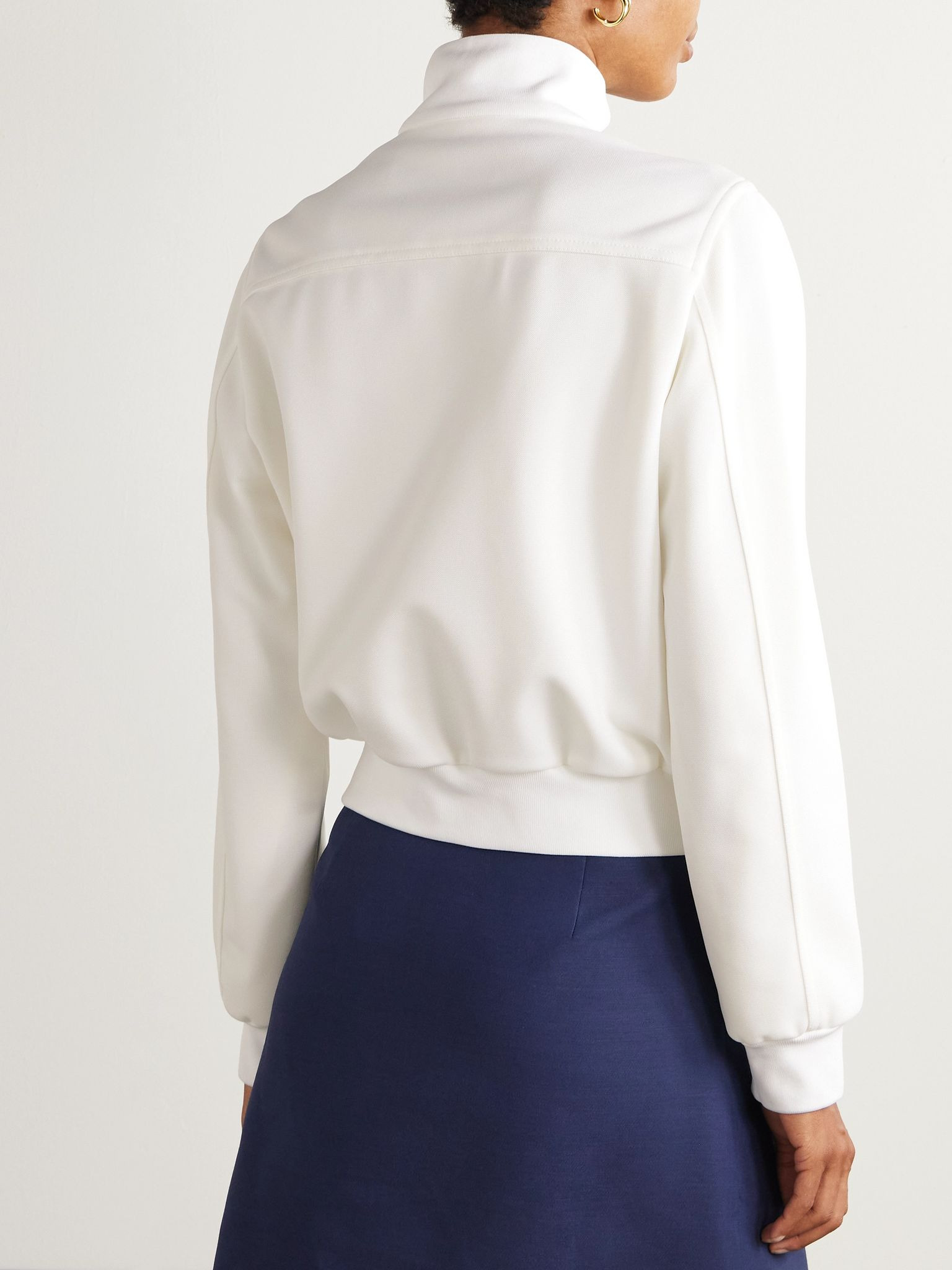 Embellished jersey jacket White - 3
