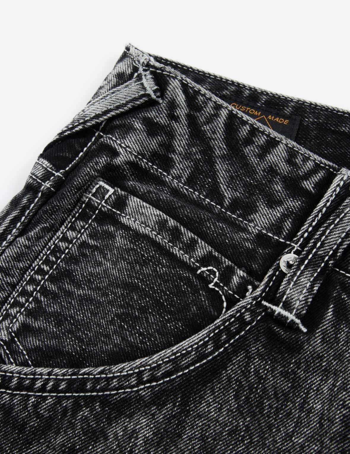 Seagull Print Loose Fit Straight-leg Denim Jeans - 10