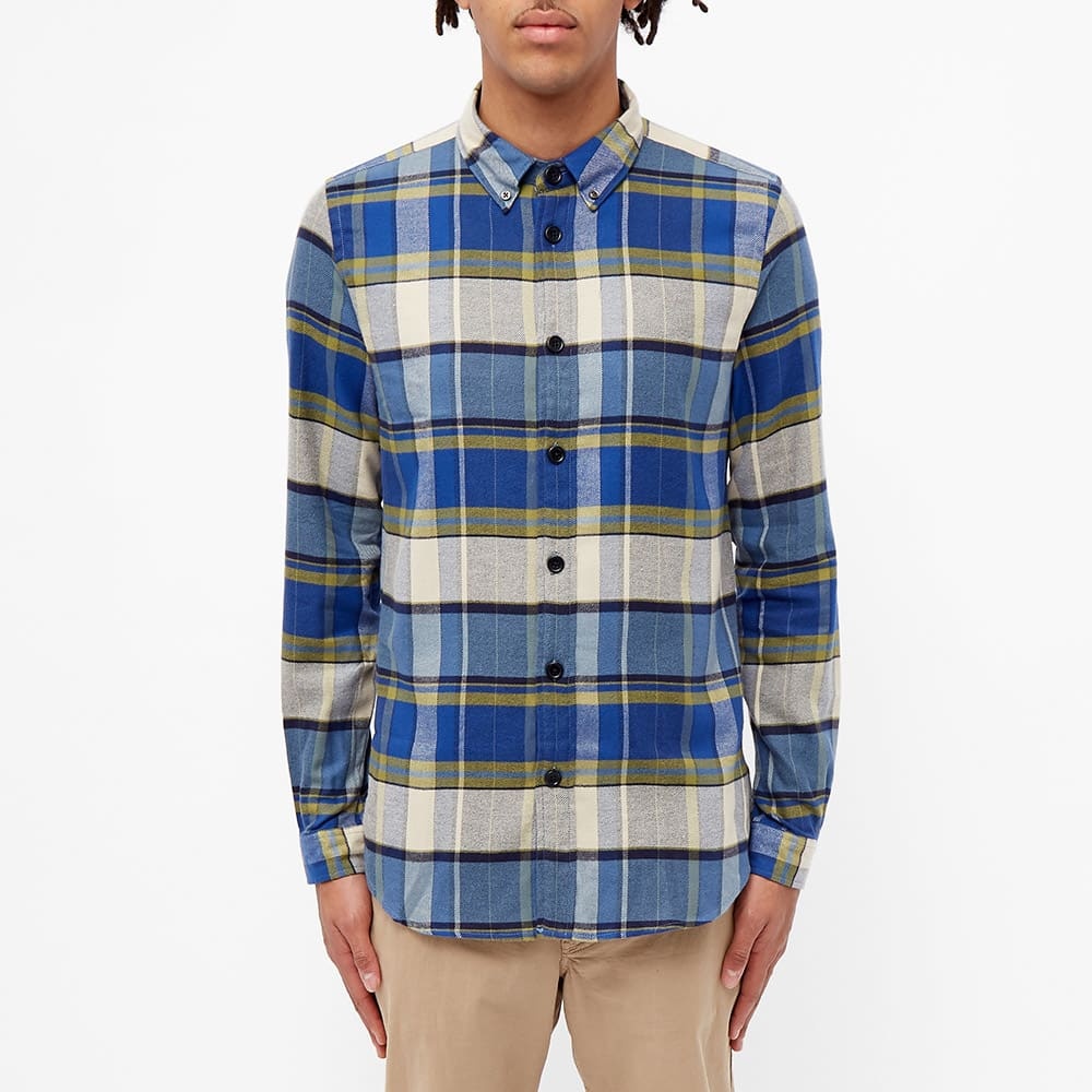 Paul Smith Button Down Heavy Flannel Check Shirt - 4