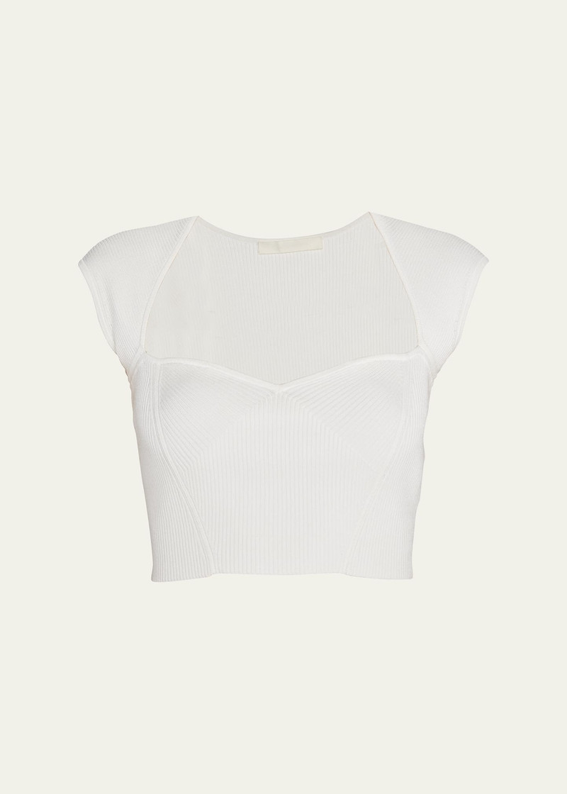 Abia Sweetheart Rib Crop Top - 1