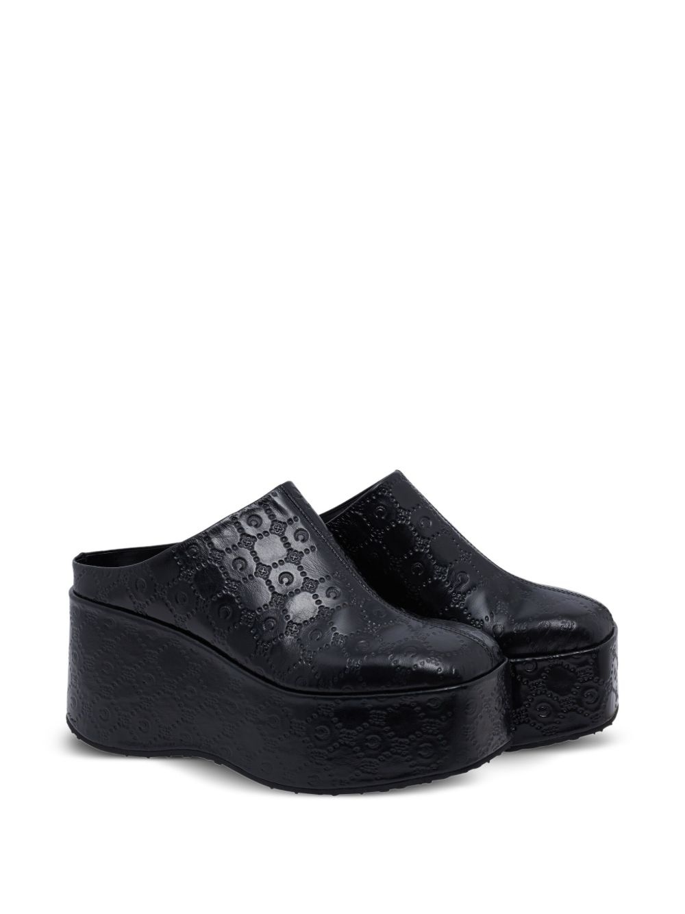 Moonagram-embossed mules - 2