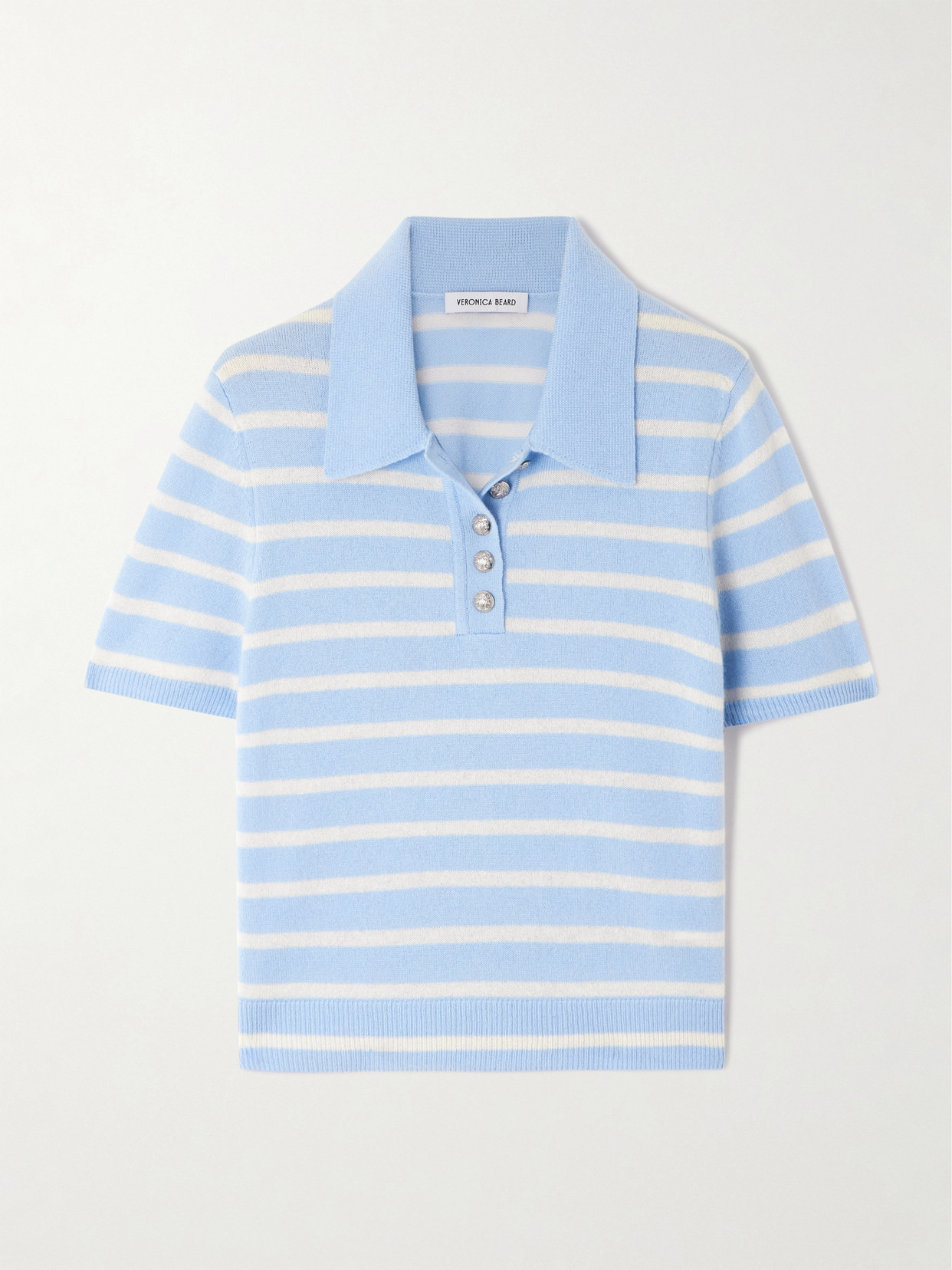 Brandt Striped Cashmere Polo Shirt - 1