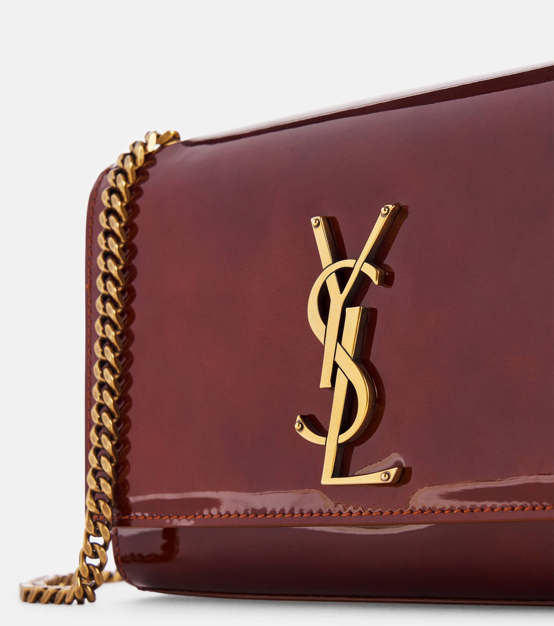 Kate Small patent leather wallet on chain - 6