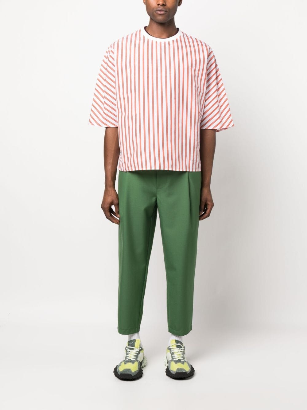 striped crew-neck T-shirt - 2