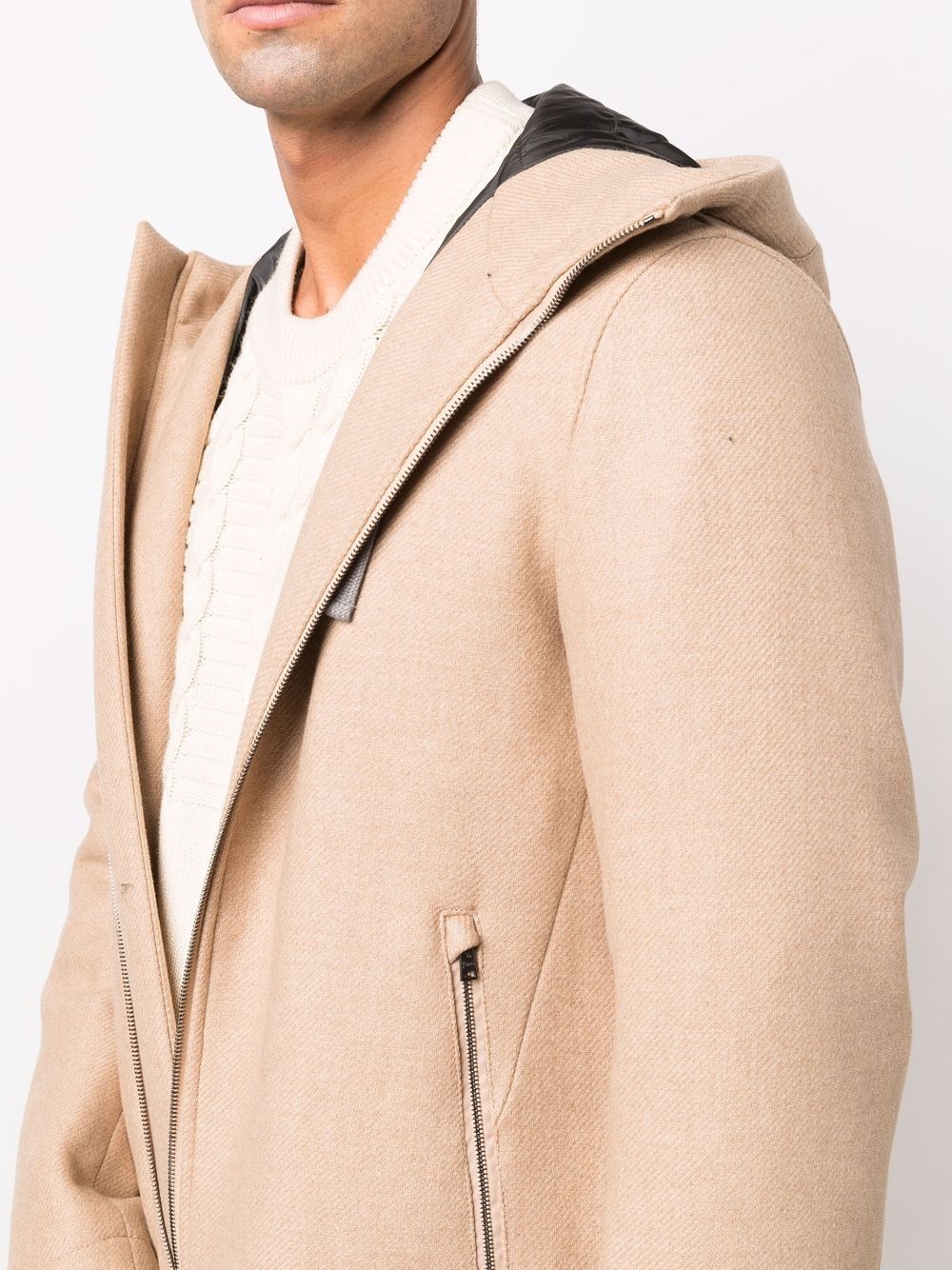 zip-up hooded down coat - 5