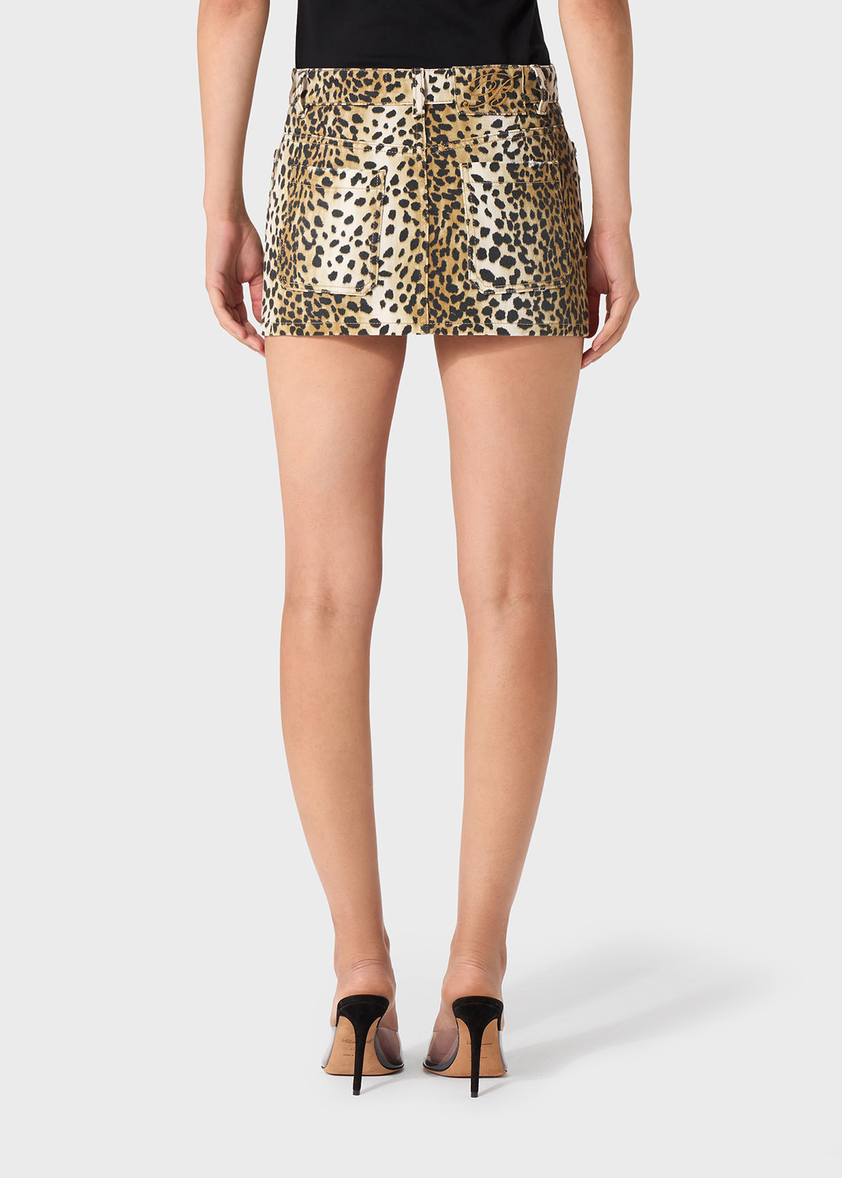 ANIMALIER PRINT MINI SKIRT - 4