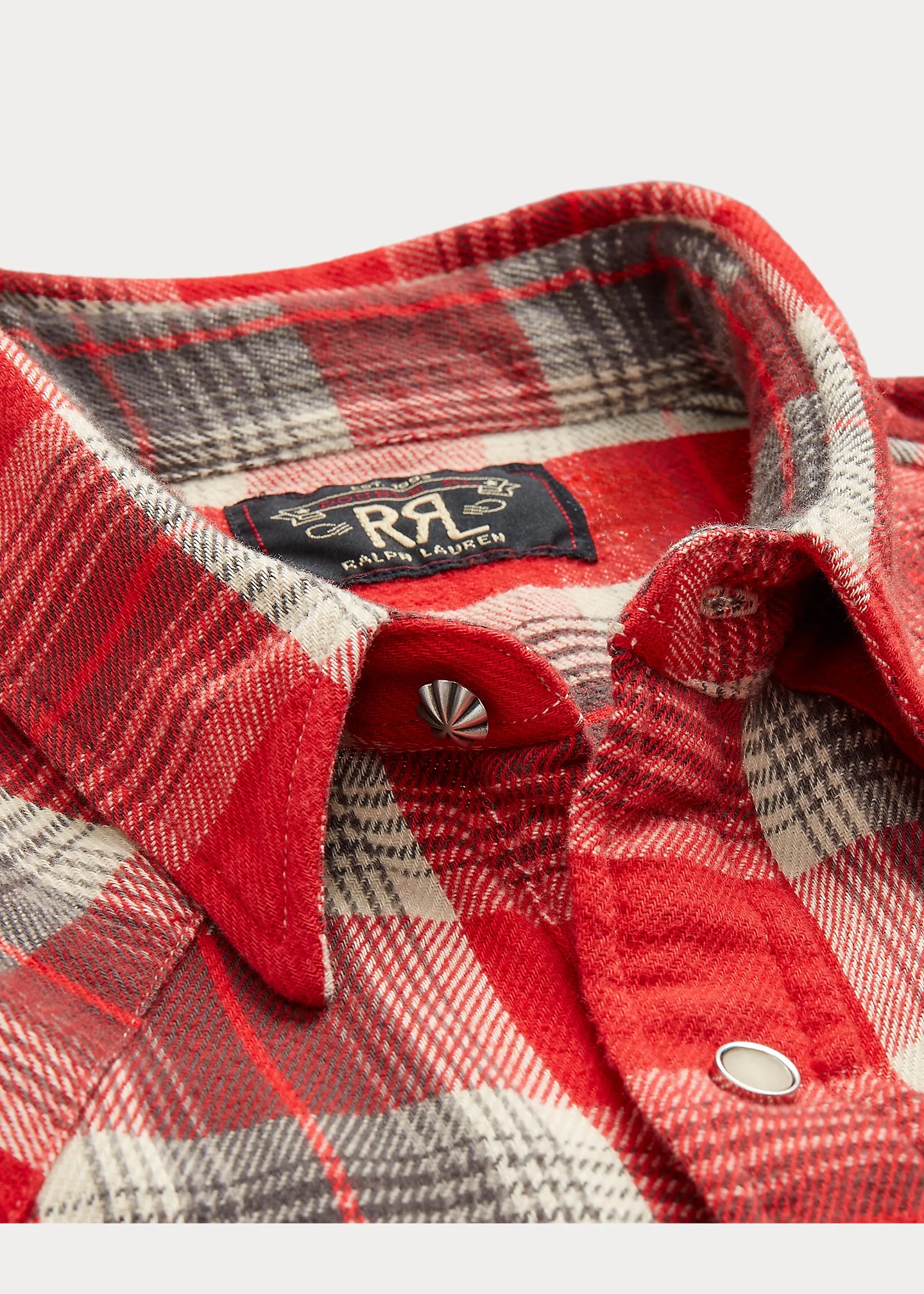 Slim Fit Plaid Twill Western Shirt - 3