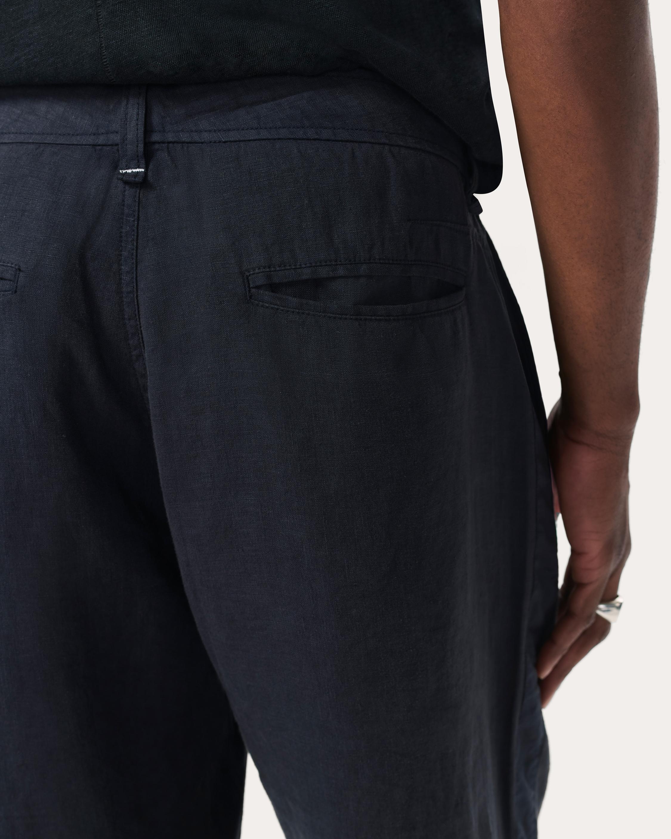 Tapered Linen Trousers - 5