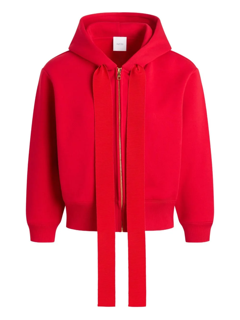 logo-embroidered zip-up hoodie - 1