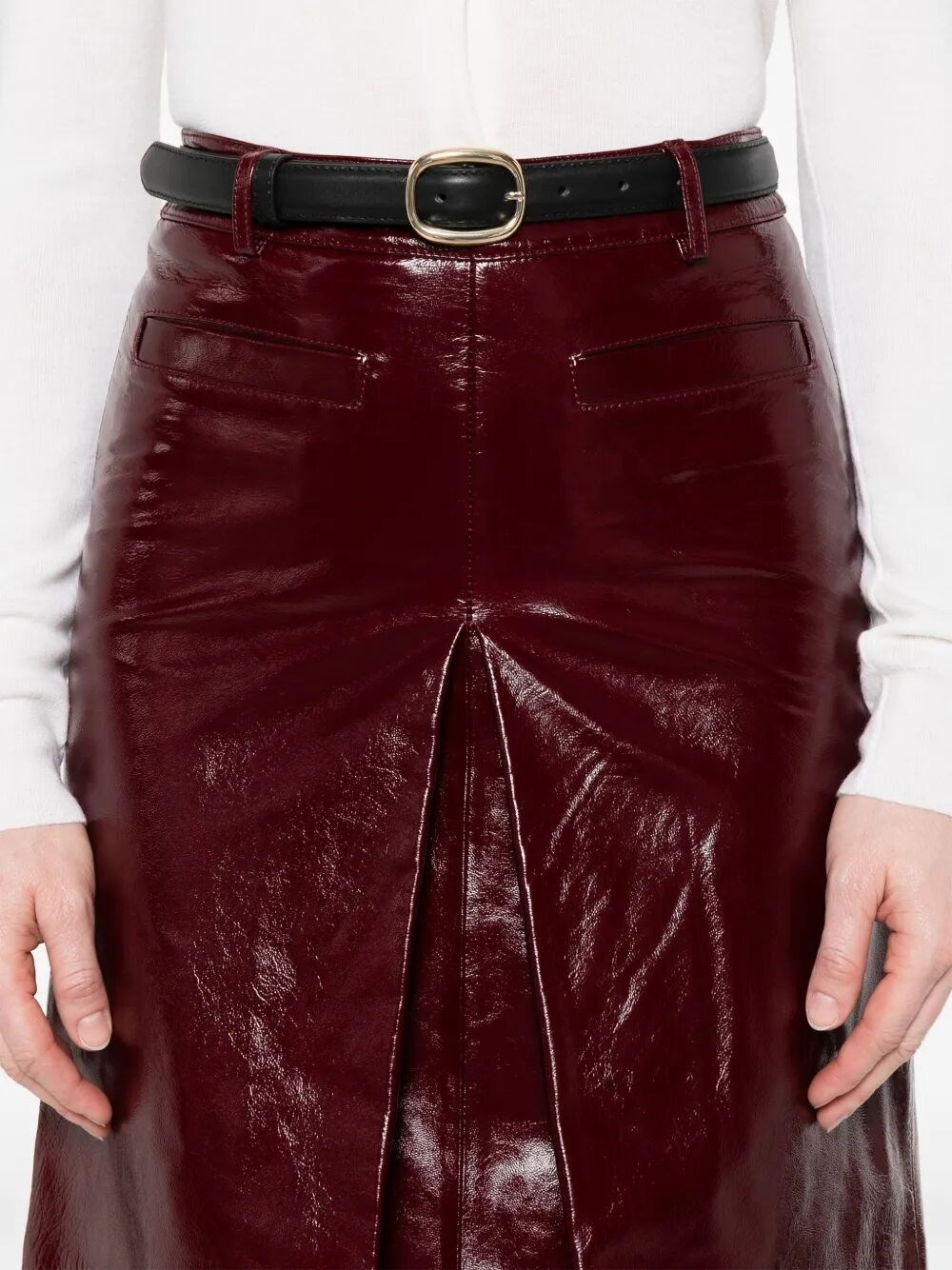 Leather Mini Skirt - 5