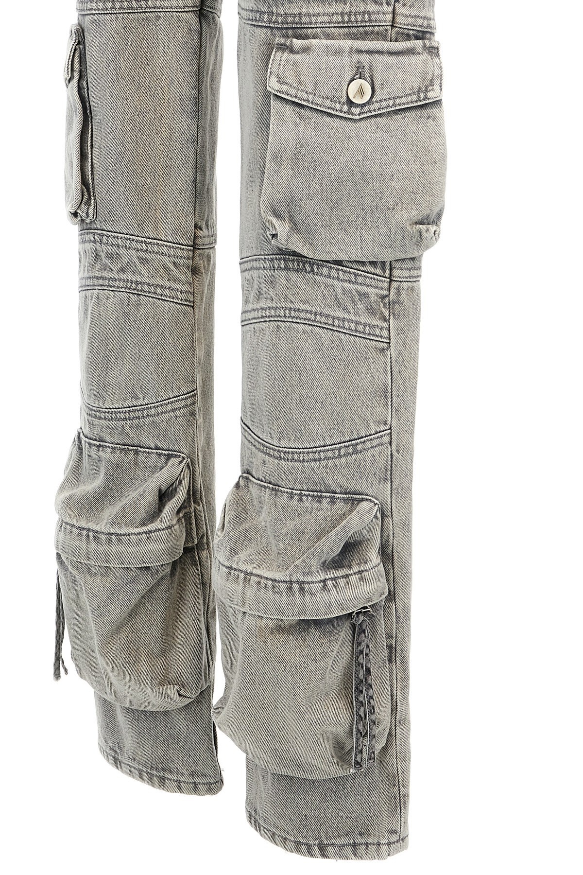 デニム・ジーパン THE ATTICO 'Essie' jeans Gray 241WCP113D070 Essie denim cargo pants in grey - The Attico | Mytheresa