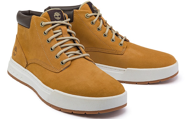 Timberland Maple Grove Wide Fit Leather Chukka Boots 'Wheat' A5PRVW - 4