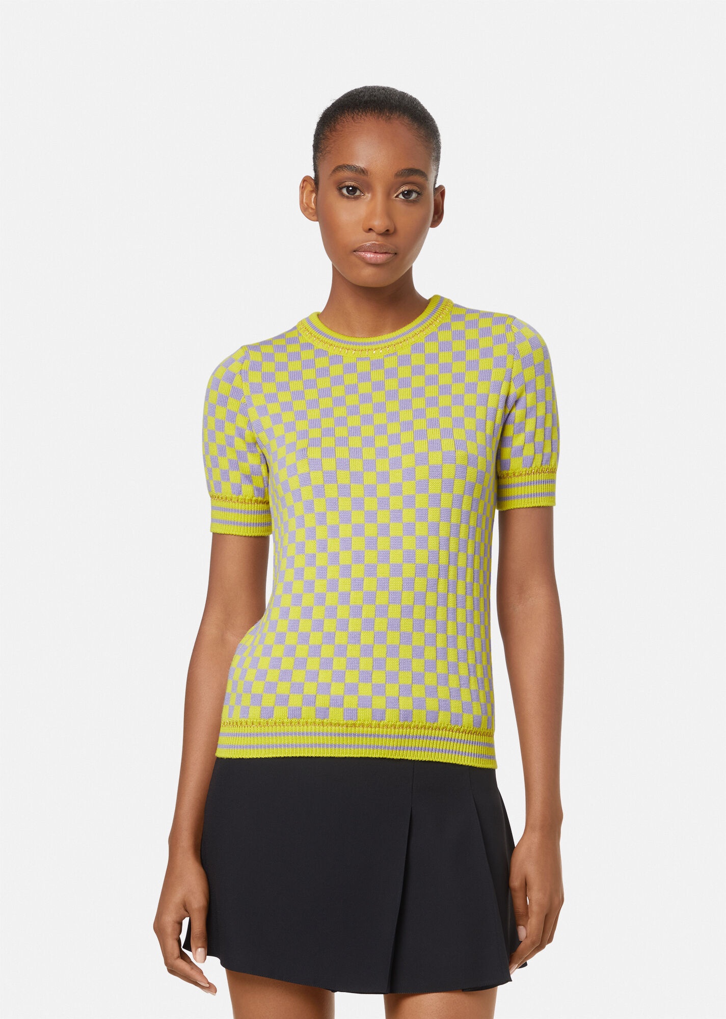 Checker Knit T-Shirt - 2