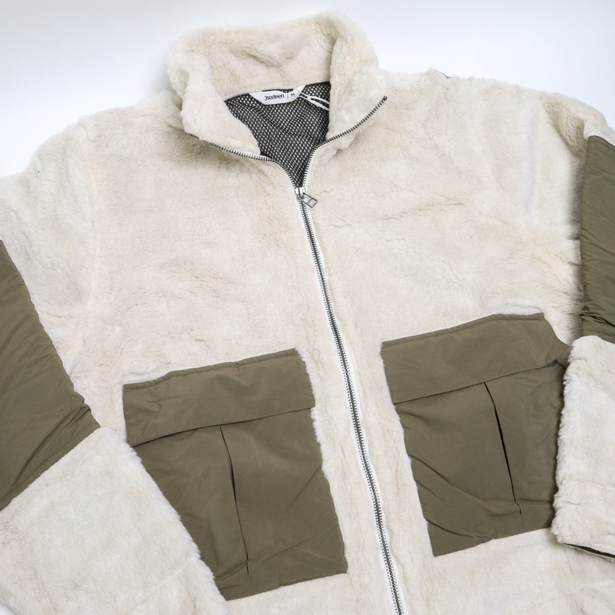 Fleece Jacket Ecru Wool Fleece - 2