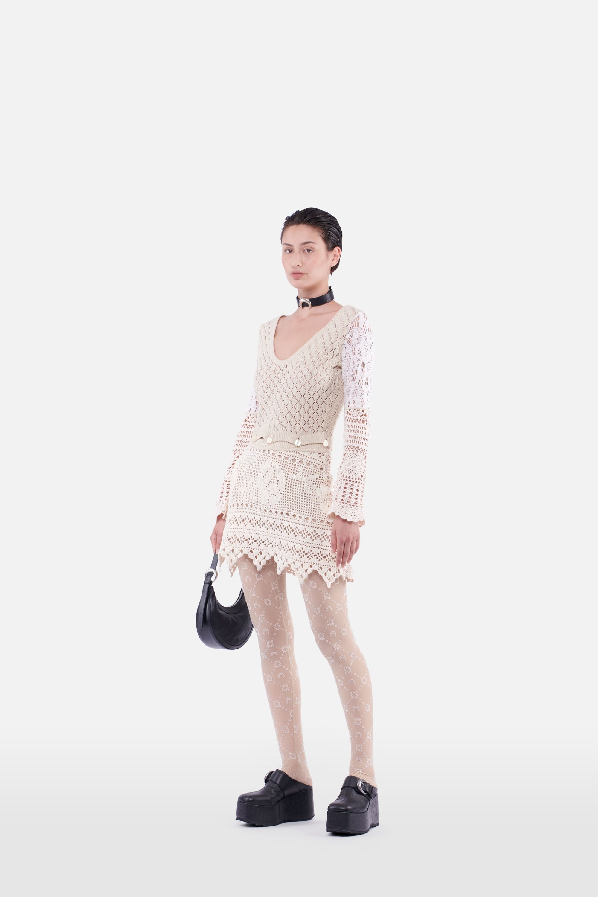 Regenerated Crochet Mini Dress - 2