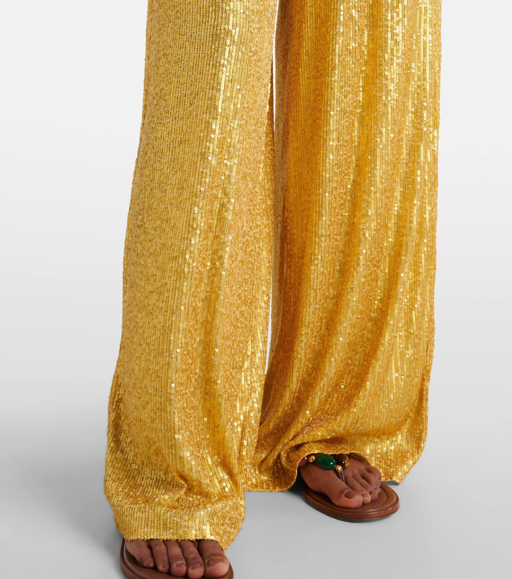 High-rise sequined wide-leg pants - 5