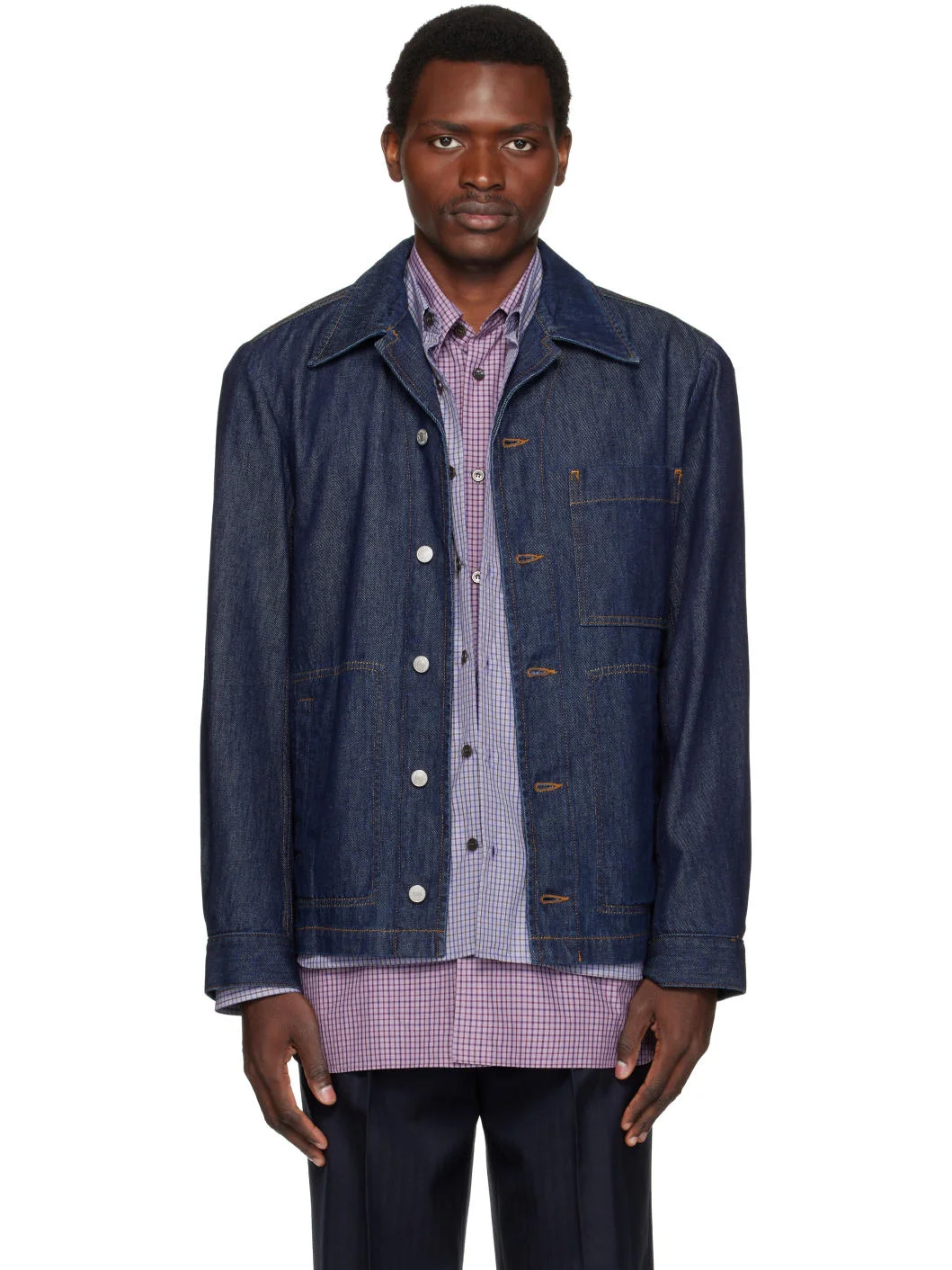Indigo Cotton Denim Jacket - 1
