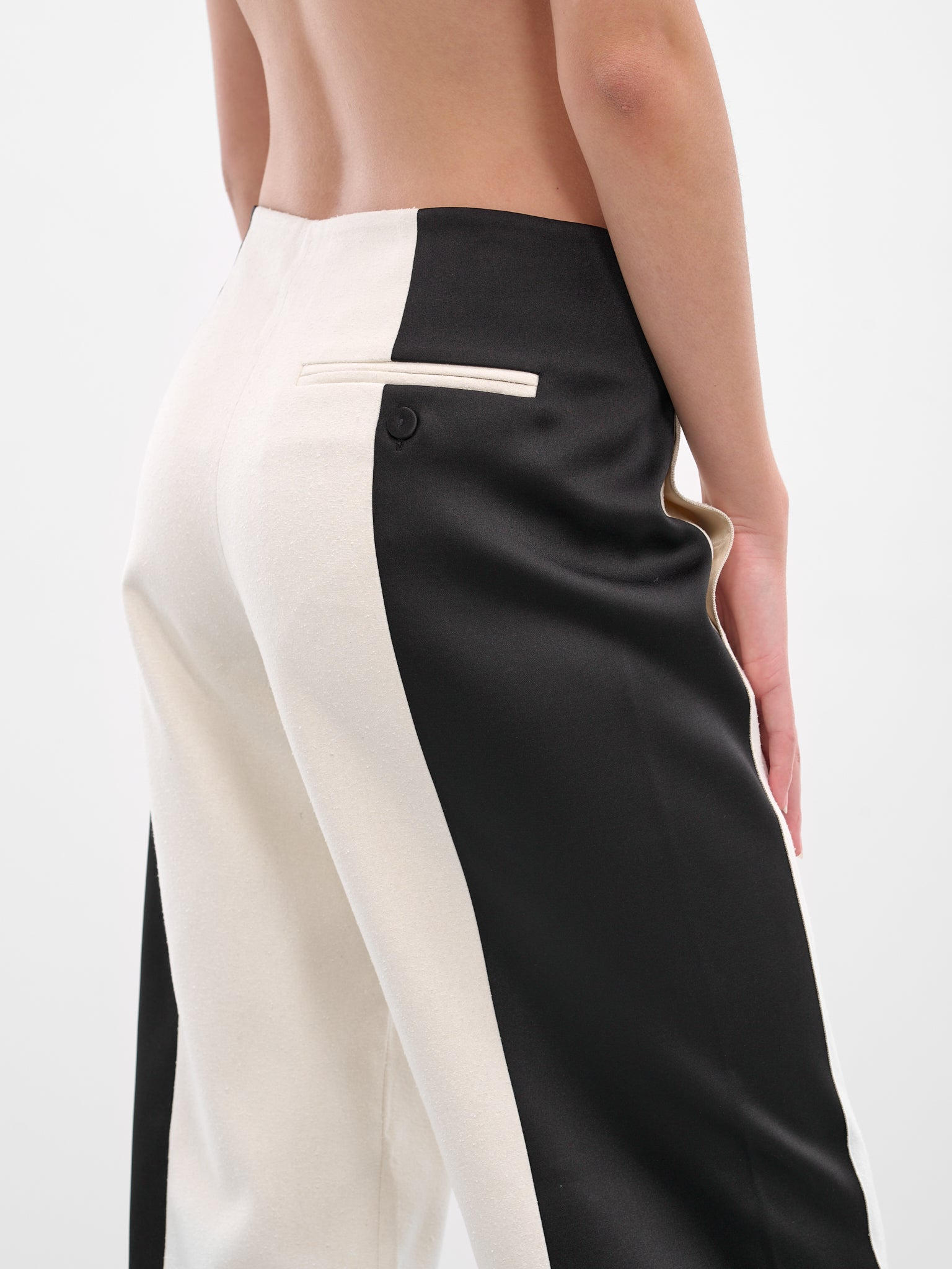 Tuxedo Contrast Silk Trousers - 5