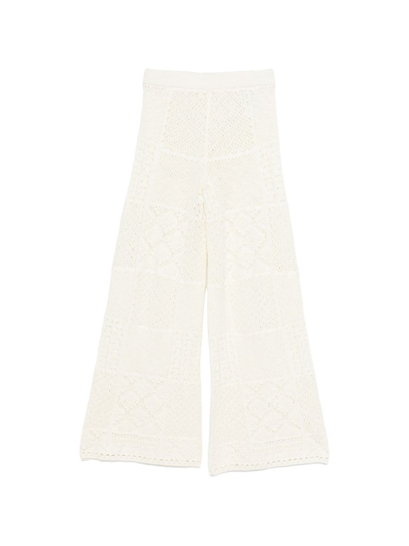 ba&sh patchwork crochet-knit trousers outlook